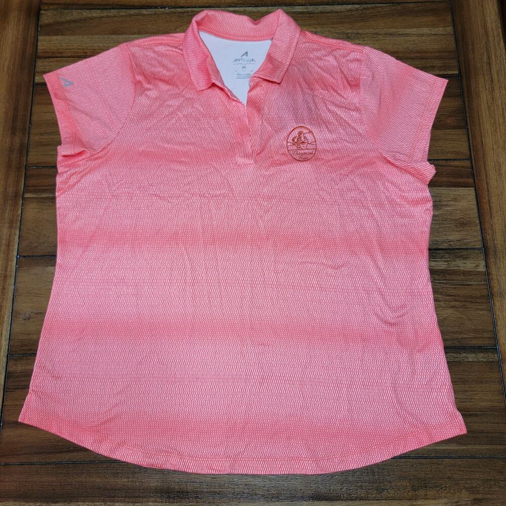 Antigua Coral "Thousand Kills" Golf Polo - Size Ladies XL NWT